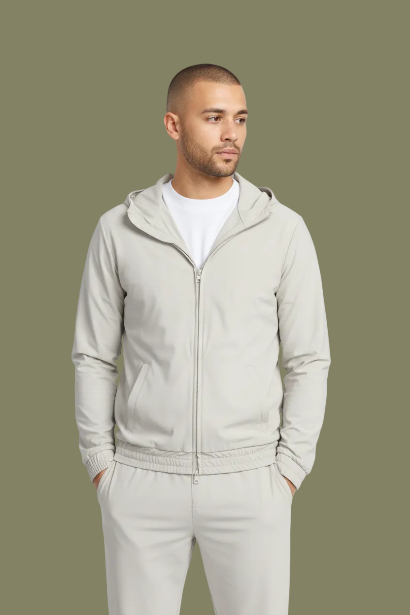 Cloud Grey Hooded Tech Vest