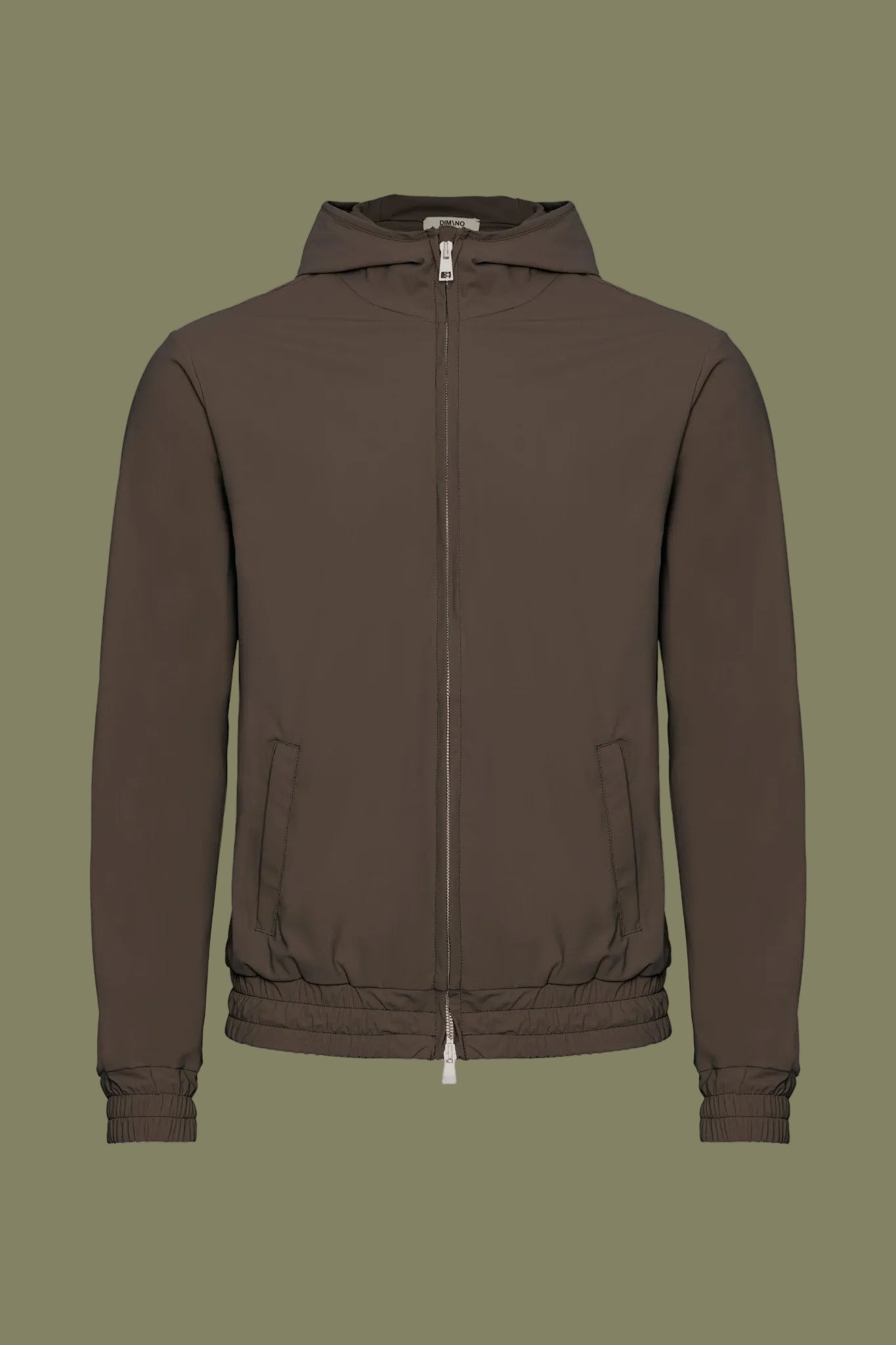 Mocha Brown Hooded Tech Vest